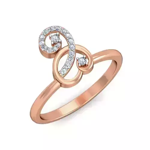 Women Diamond ring 3dm stl render detail