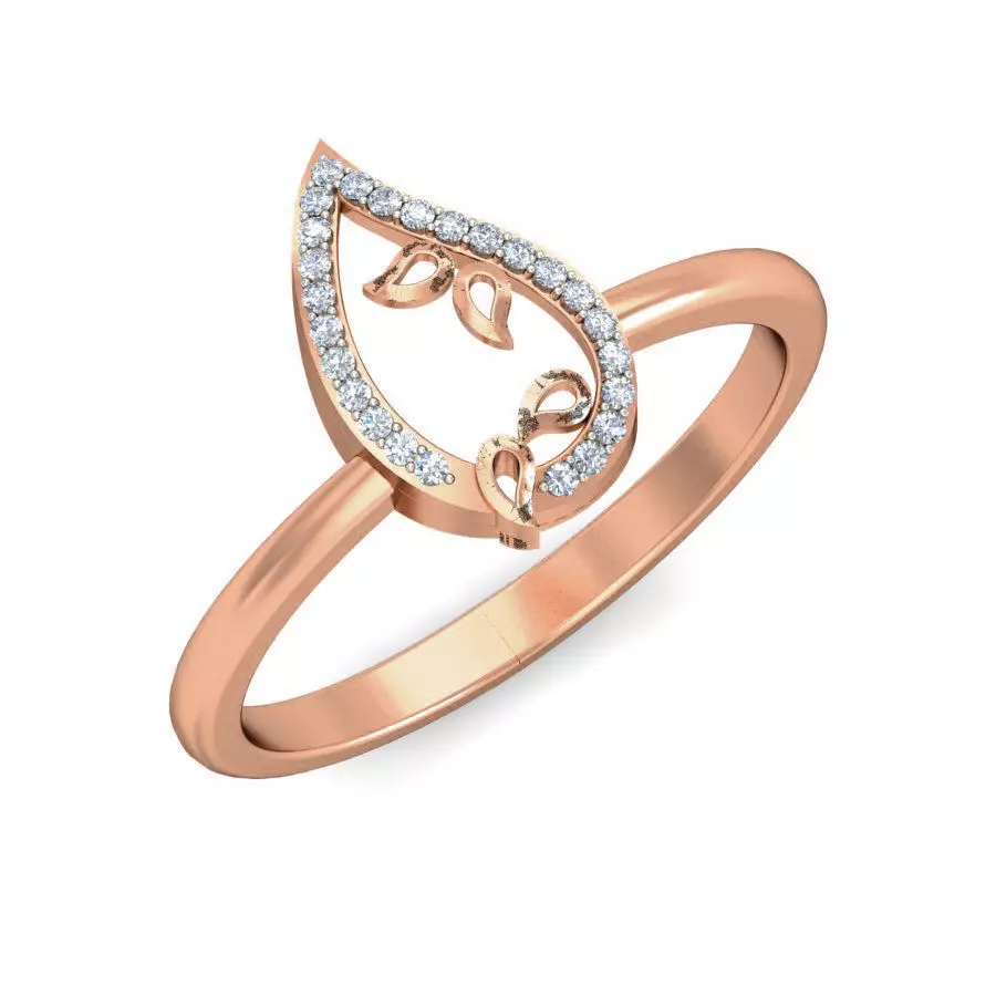 Women Diamond ring 3dm stl render detail 3D print model_0