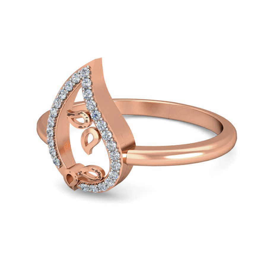 Women Diamond ring 3dm stl render detail 3D print model_4