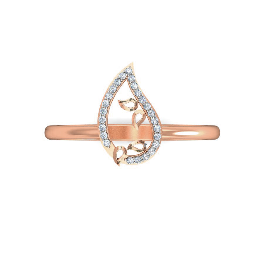 Women Diamond ring 3dm stl render detail 3D print model_3