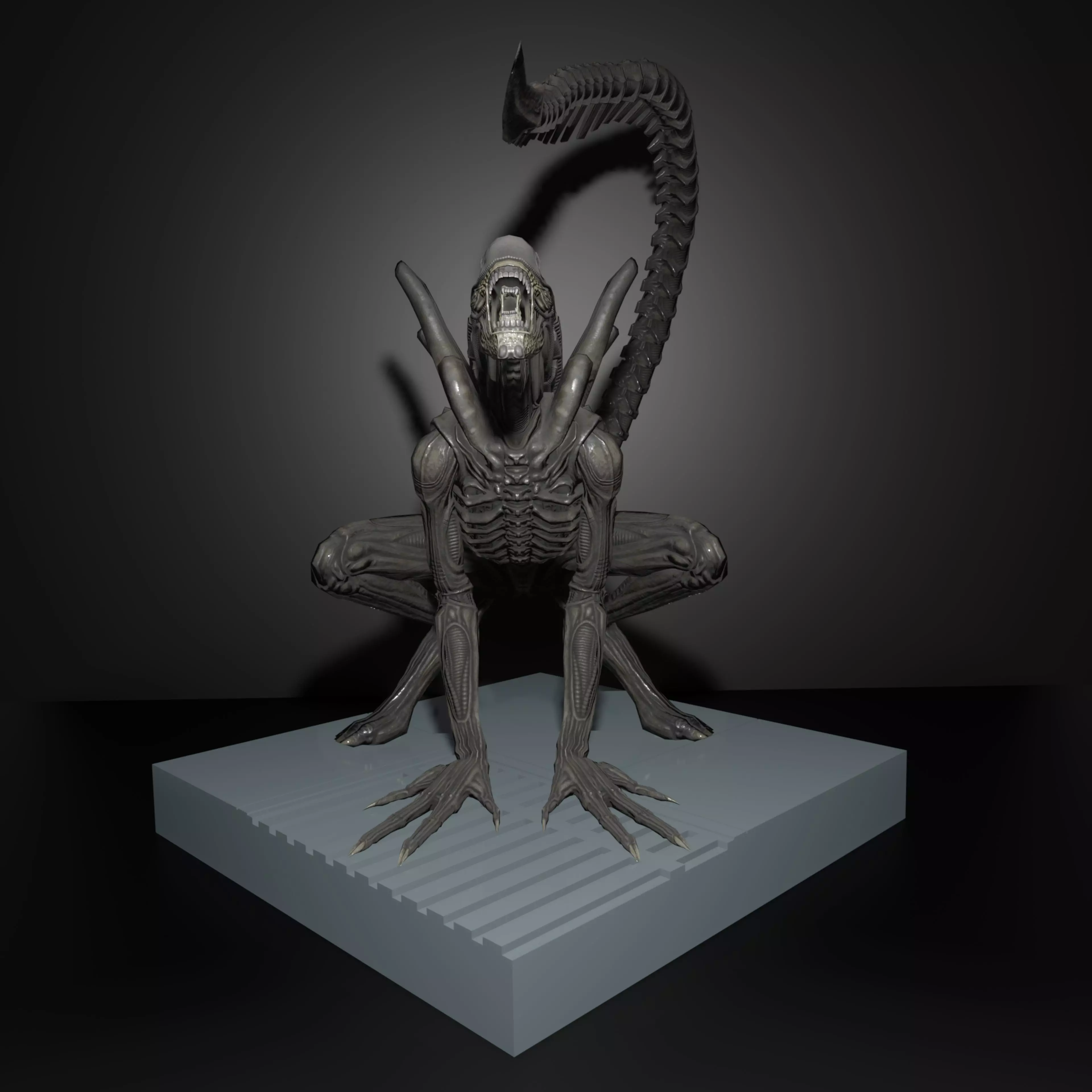 Alien statue 3D print model