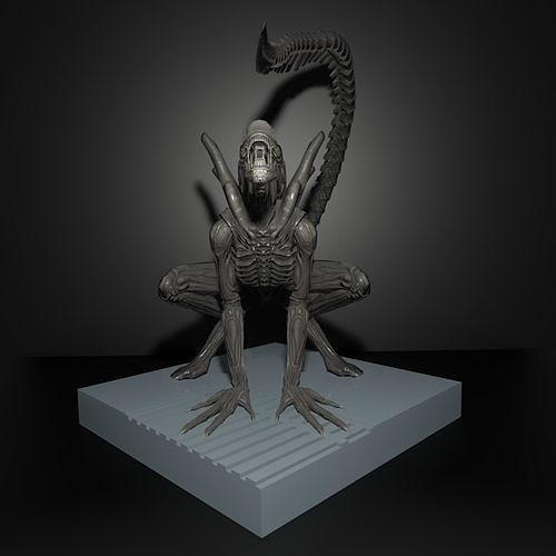 Alien statue 3D print model