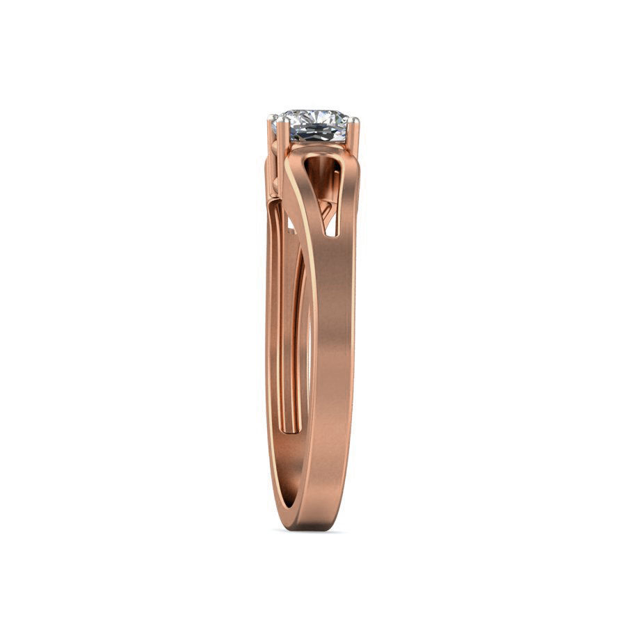 Women Solitaire Diamond Ring 3dm stl renders detail 3D print model_4