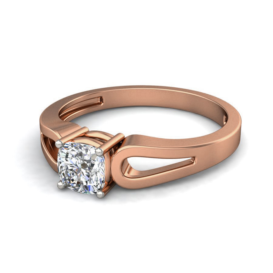 Women Solitaire Diamond Ring 3dm stl renders detail 3D print model_5