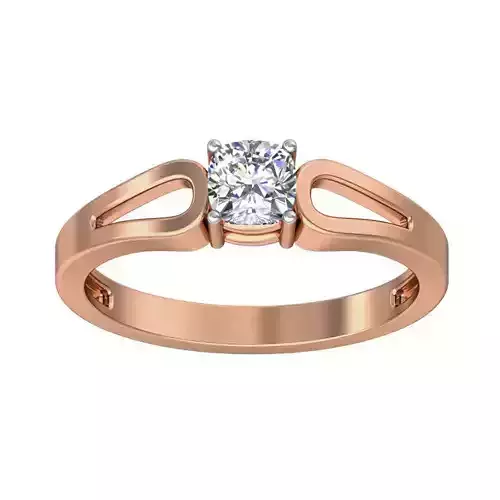 Women Solitaire Diamond Ring 3dm stl renders detail
