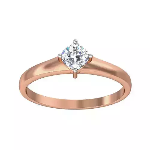 Women Solitaire Diamond Ring 3dm stl renders detail