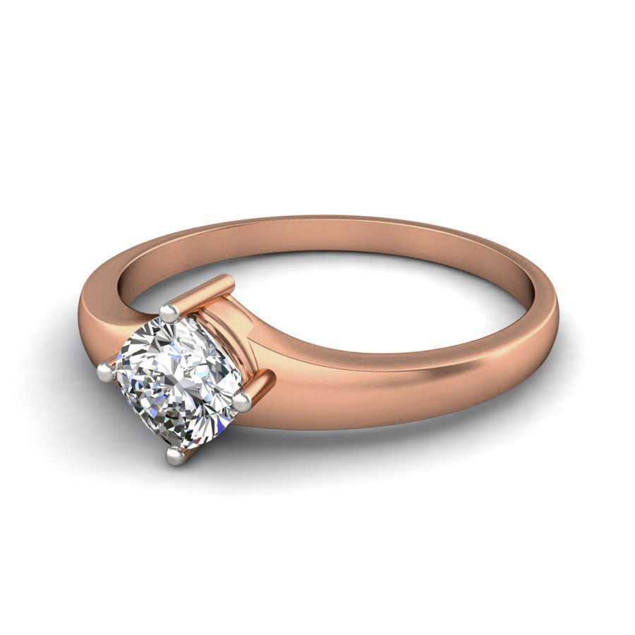 Women Solitaire Diamond Ring 3dm stl renders detail 3D print model_5
