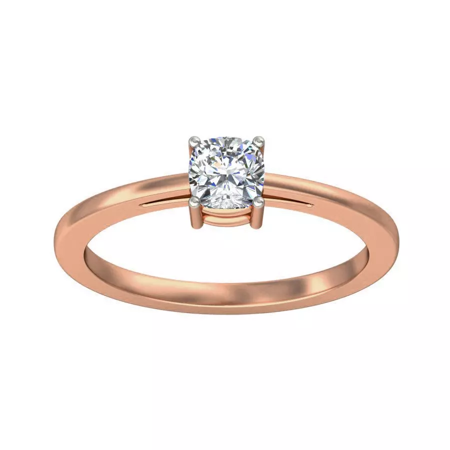 Women Solitaire Diamond Ring 3dm stl renders detail 3D print model