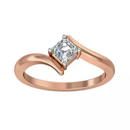 Women Solitaire Diamond Ring 3dm stl renders detail