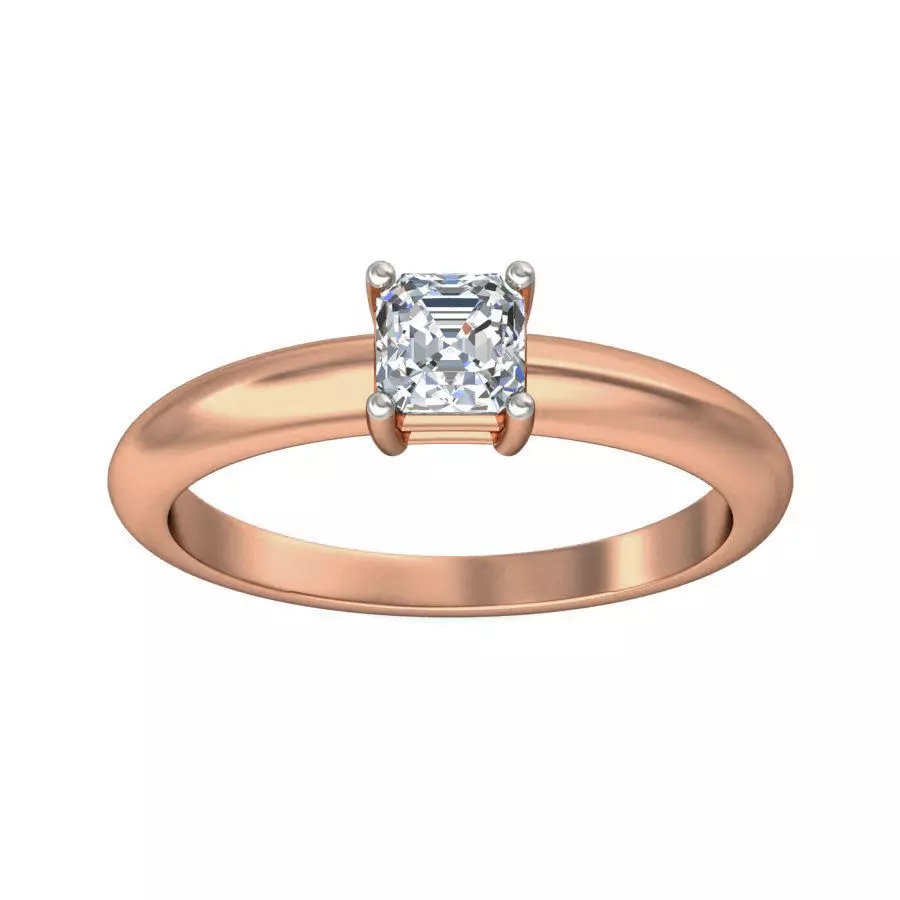 Women Solitaire Diamond Ring 3dm stl renders detail 3D print model_0