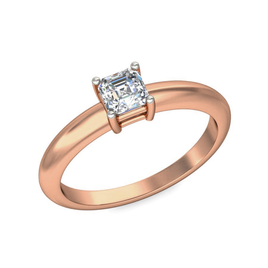 Women Solitaire Diamond Ring 3dm stl renders detail 3D print model_2