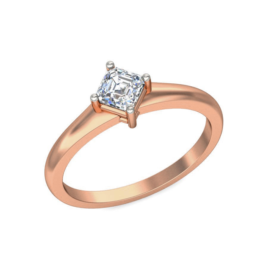 Women Solitaire Diamond Ring 3dm stl renders detail 3D print model_3