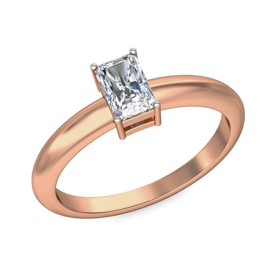 Women Solitaire Diamond Ring 3dm stl renders detail 3D print model_3
