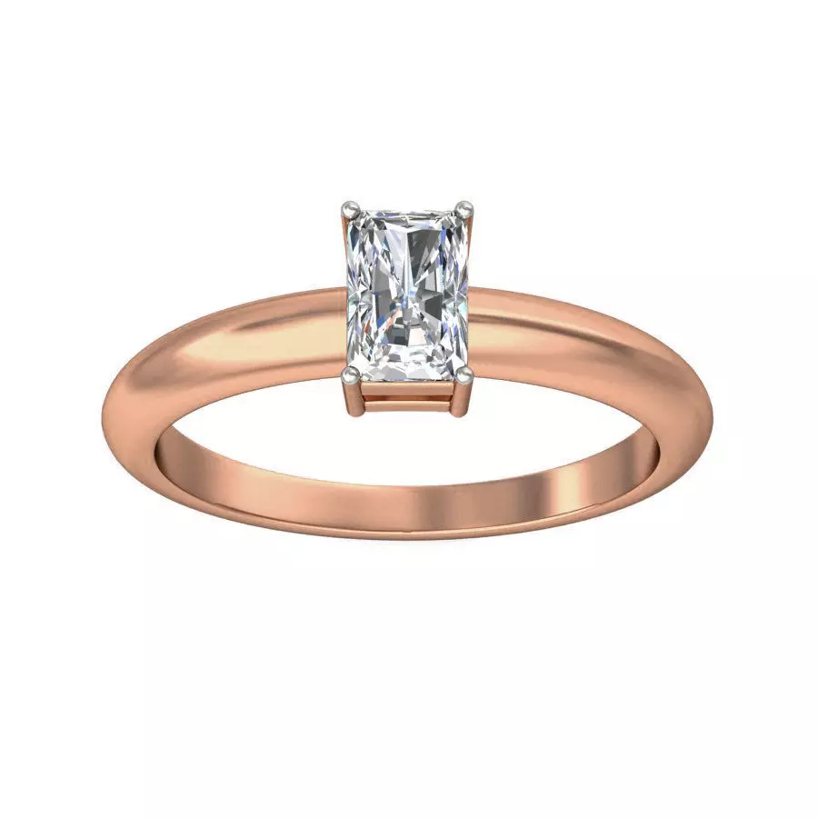 Women Solitaire Diamond Ring 3dm stl renders detail 3D print model_0