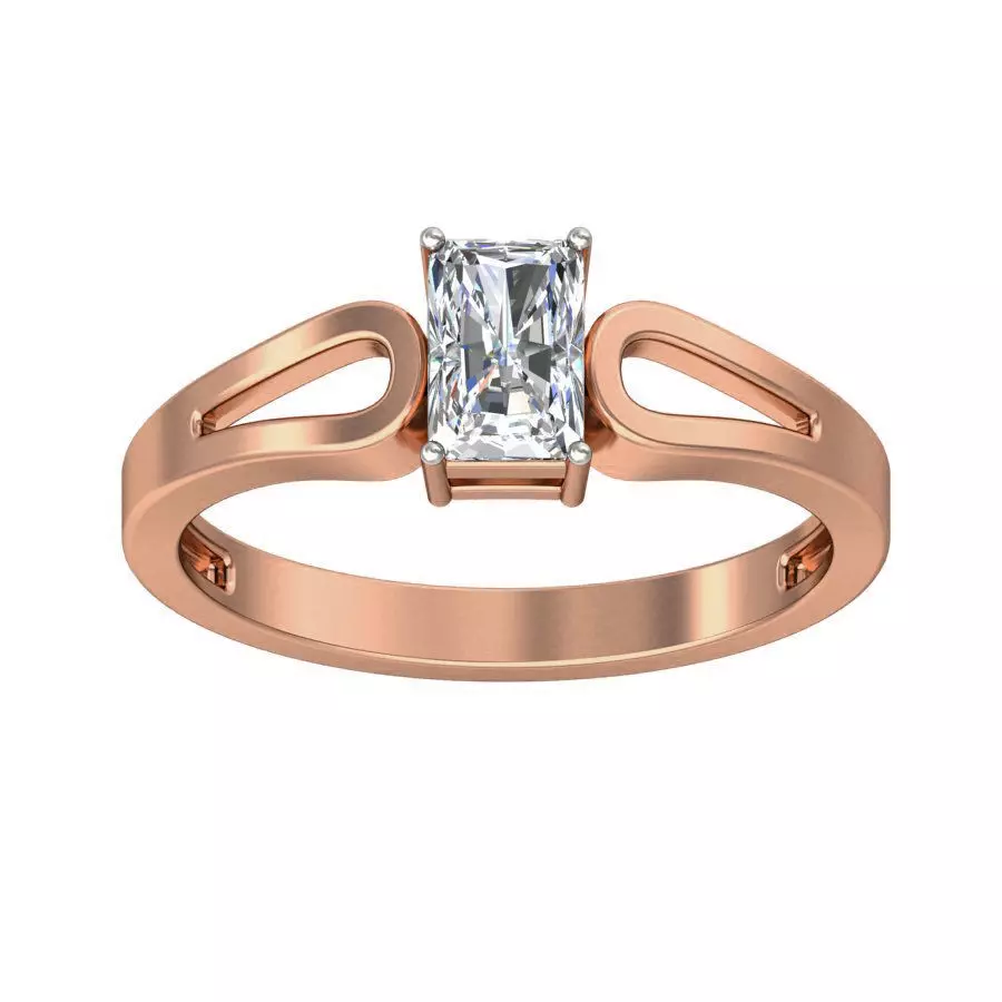Women solitaire ring 3dm stl render detail 3D print model_0