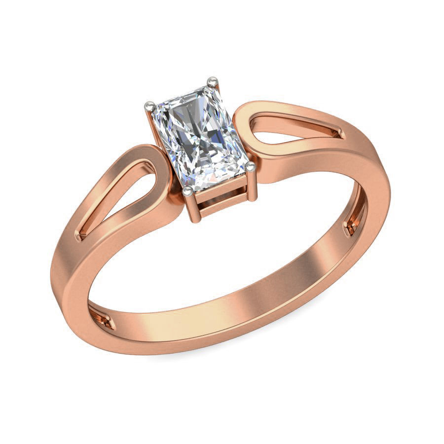 Women solitaire ring 3dm stl render detail 3D print model_3