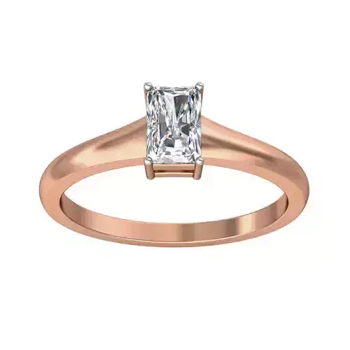 Women solitaire ring 3dm stl render detail
