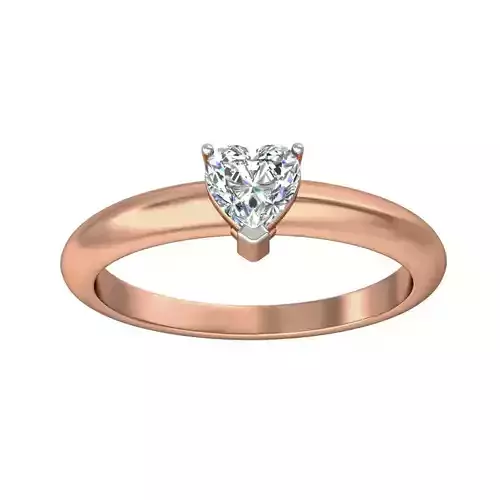 Women solitaire ring 3dm stl render detail