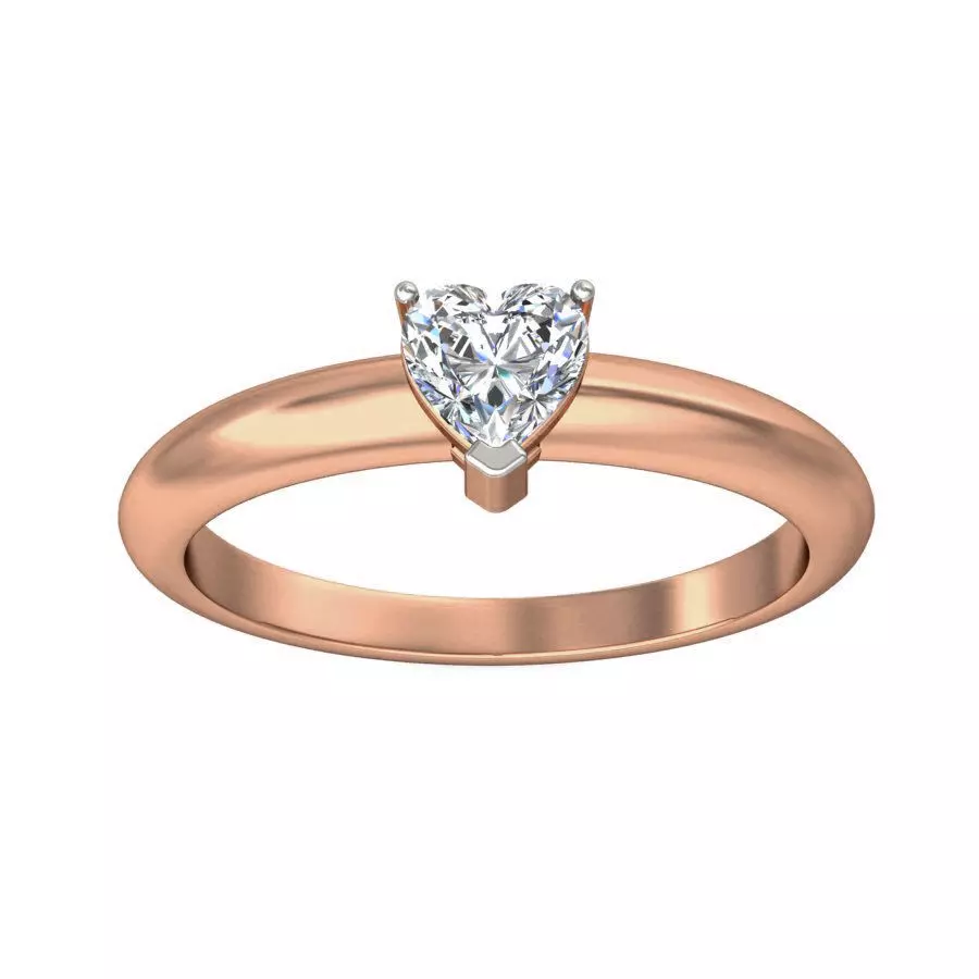 Women solitaire ring 3dm stl render detail 3D print model_0