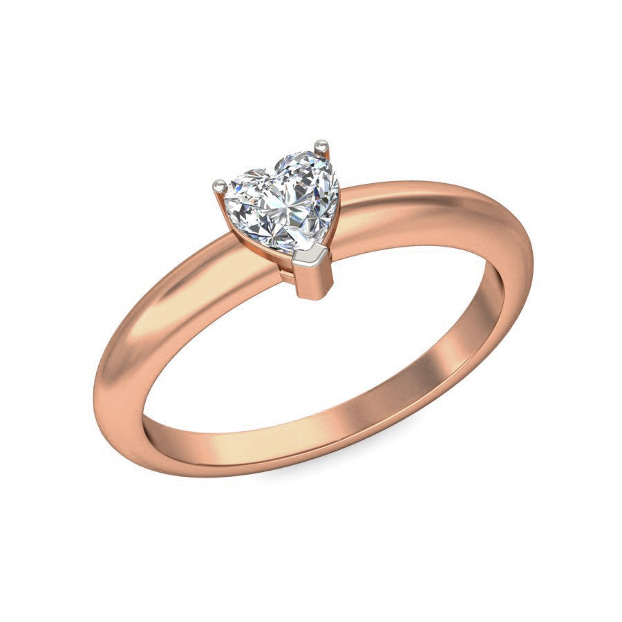 Women solitaire ring 3dm stl render detail 3D print model_3