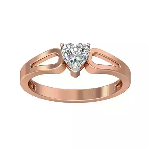 Women solitaire ring 3dm stl render detail