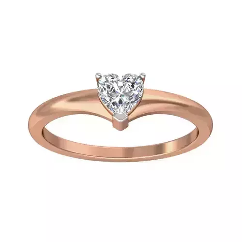 Women solitaire ring 3dm stl render detail