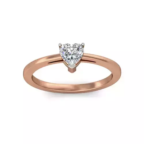 Women solitaire ring 3dm stl render detail