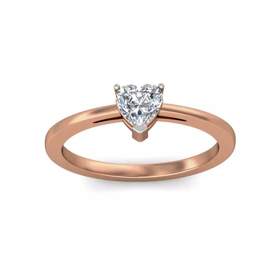 Women solitaire ring 3dm stl render detail 3D print model_0