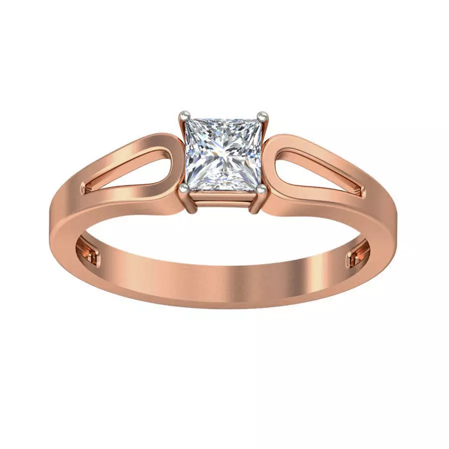 Women solitaire ring 3dm stl render detail 3D print model_0