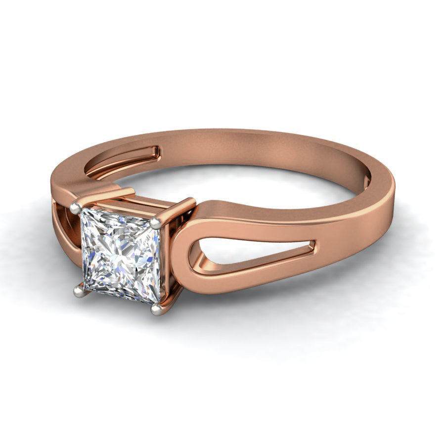 Women solitaire ring 3dm stl render detail 3D print model_5