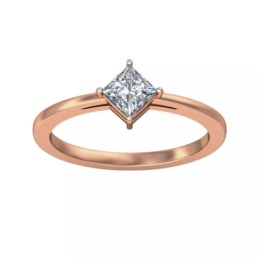Women solitaire ring 3dm stl render detail 3D print model_0