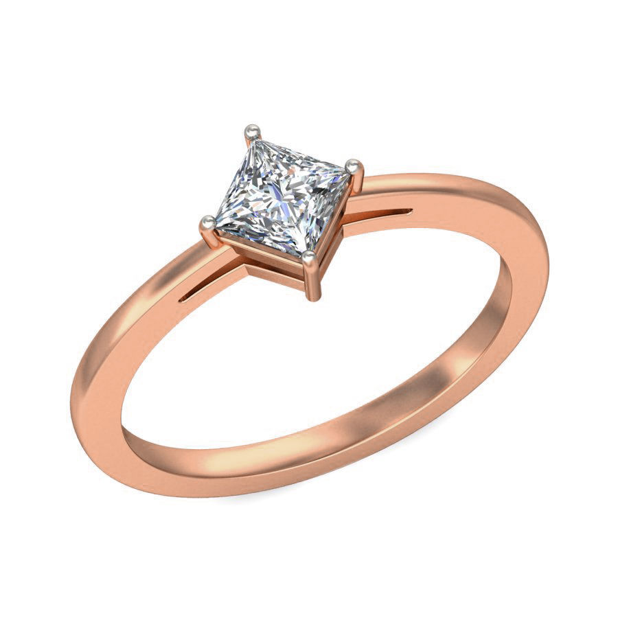 Women solitaire ring 3dm stl render detail 3D print model_3