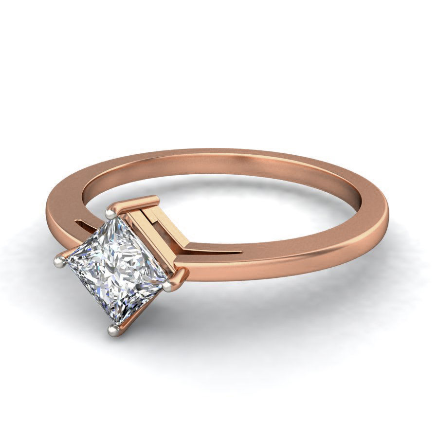 Women solitaire ring 3dm stl render detail 3D print model_6