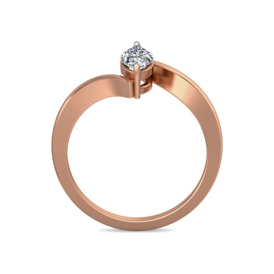 Women solitaire ring 3dm stl render detail 3D print model_2