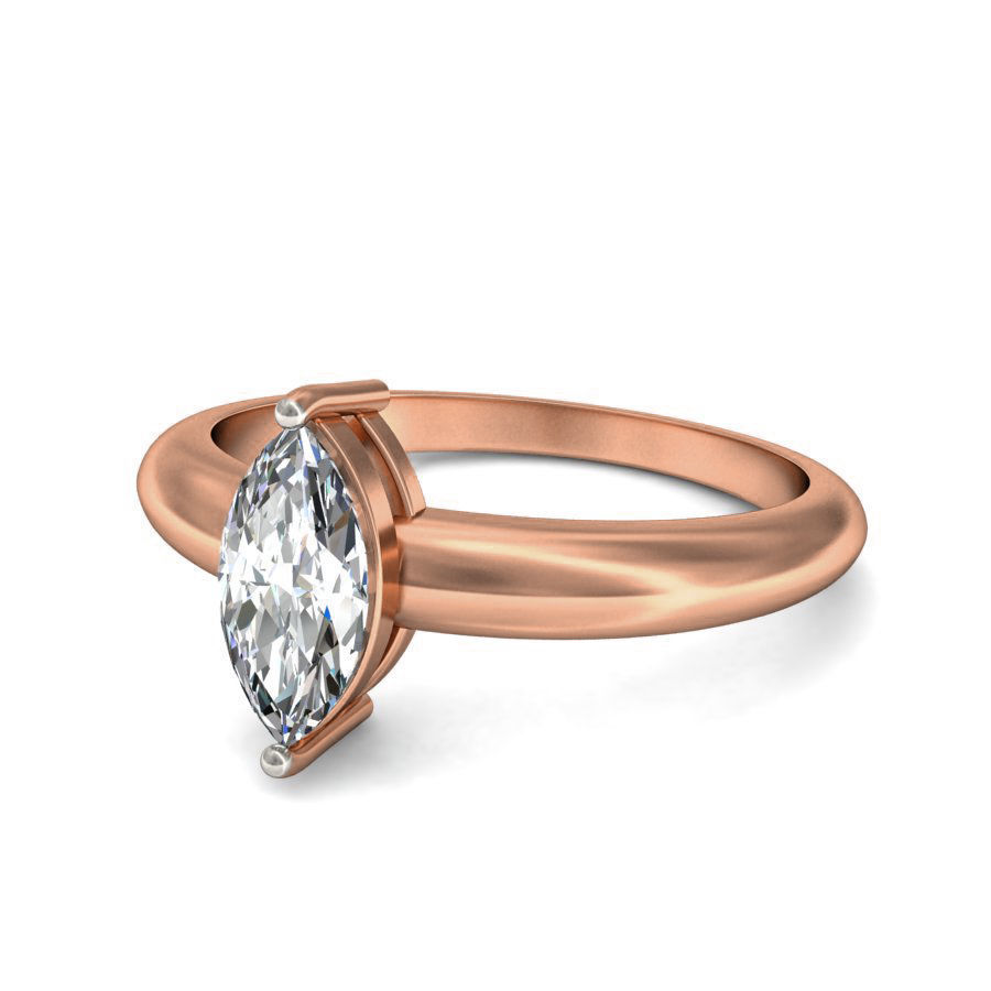 Women solitaire ring 3dm stl render detail 3D print model_5