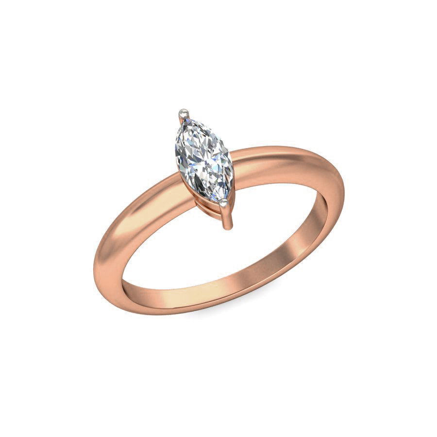 Women solitaire ring 3dm stl render detail 3D print model_3