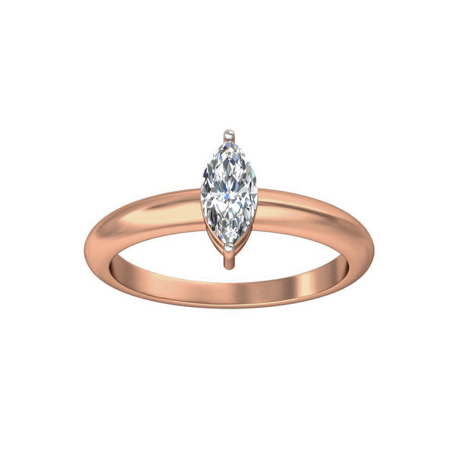 Women solitaire ring 3dm stl render detail 3D print model_1