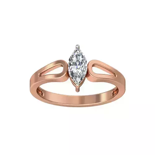 Women solitaire ring 3dm stl render detail
