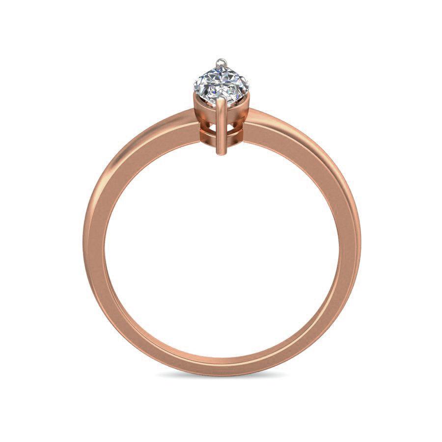 Women solitaire ring 3dm stl render detail 3D print model_2