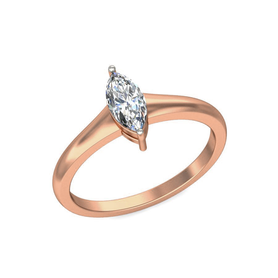 Women solitaire ring 3dm stl render detail 3D print model_3