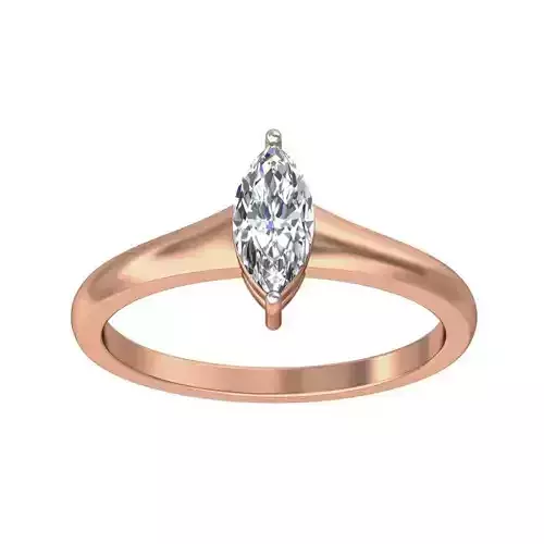 Women solitaire ring 3dm stl render detail