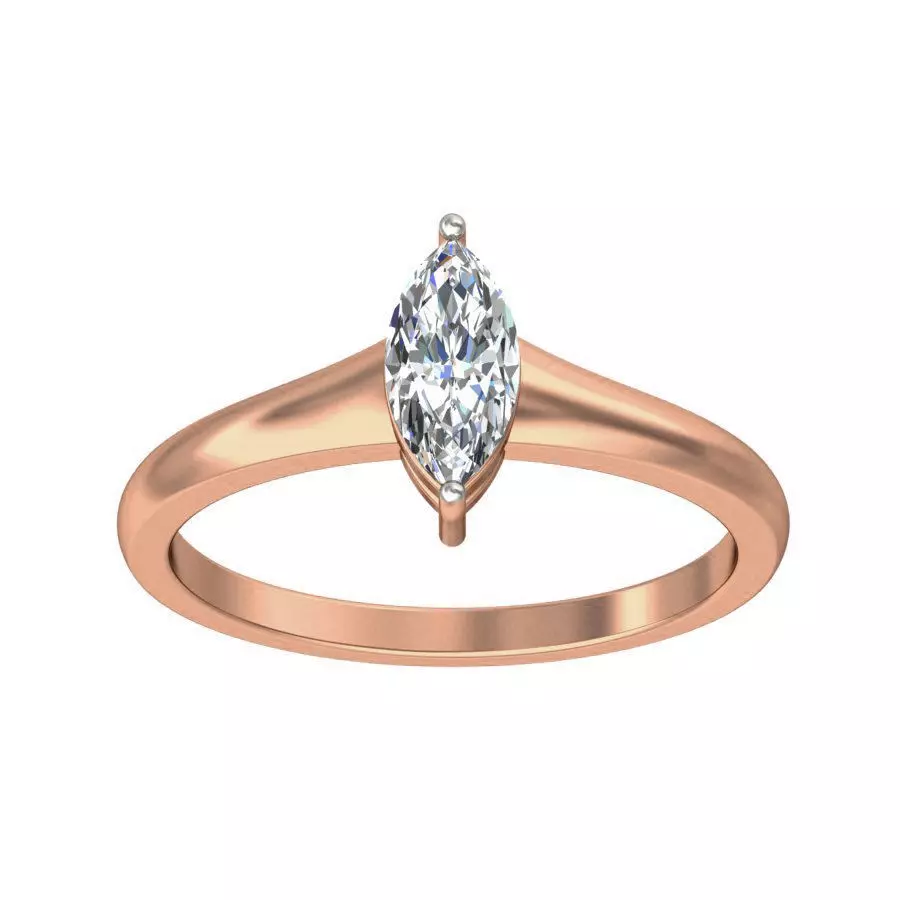 Women solitaire ring 3dm stl render detail 3D print model_0