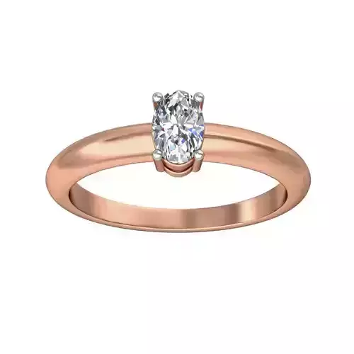 Women solitaire ring 3dm stl render detail
