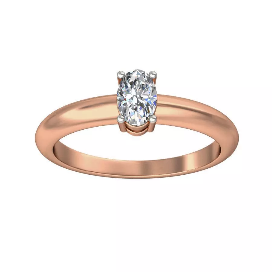 Women solitaire ring 3dm stl render detail 3D print model_0