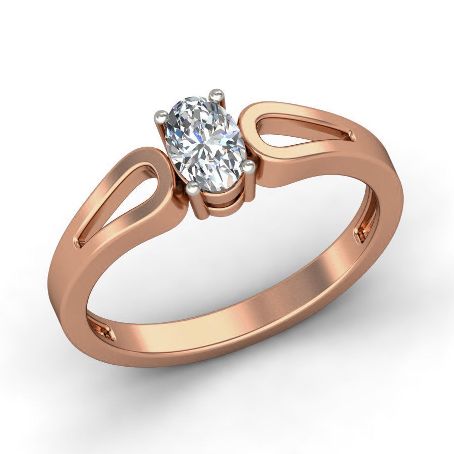 Women solitaire ring 3dm stl render detail 3D print model_5