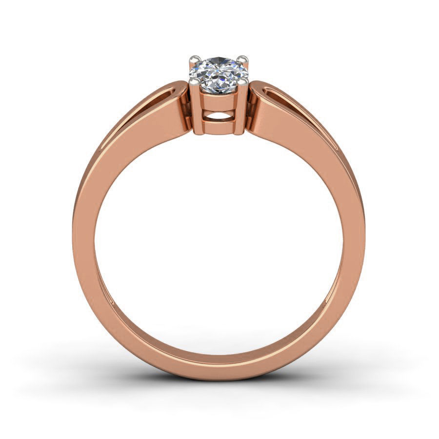 Women solitaire ring 3dm stl render detail 3D print model_2