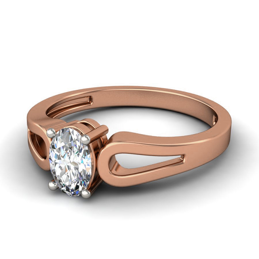 Women solitaire ring 3dm stl render detail 3D print model_8