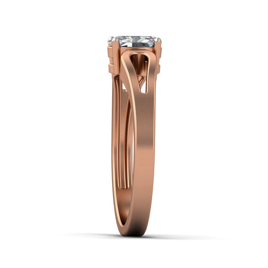 Women solitaire ring 3dm stl render detail 3D print model_6