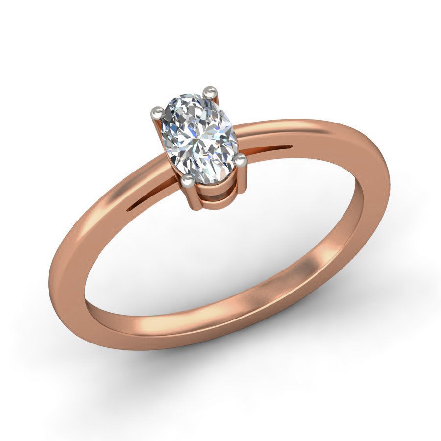 Women solitaire ring 3dm stl render detail 3D print model_4