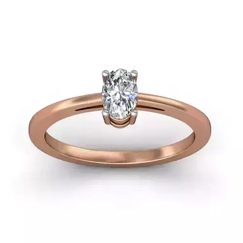 Women solitaire ring 3dm stl render detail
